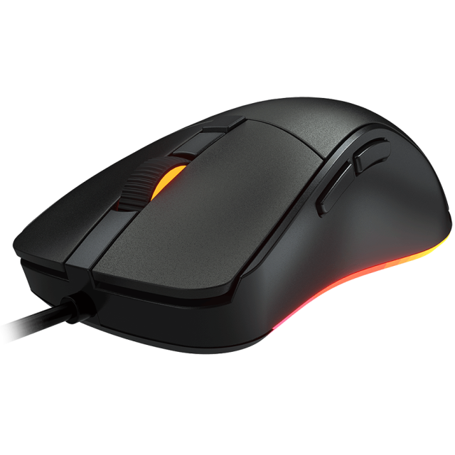 Геймърска мишка COUGAR Surpassion EX, оптична, 6400 dpi, RGB, 1.8 m., USB, черна