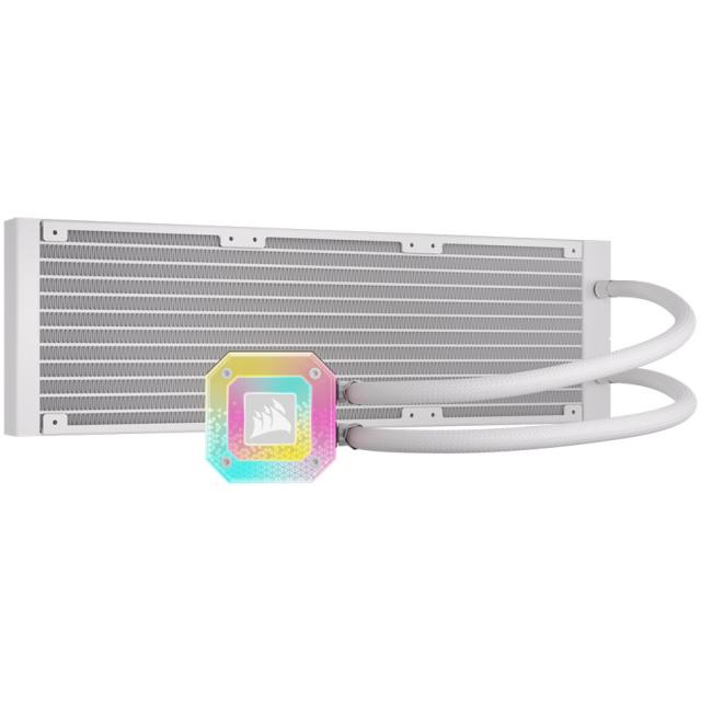 Охладител за процесор Corsair iCUE H150i ELITE CAPELLIX XT White, 360mm Radiator
