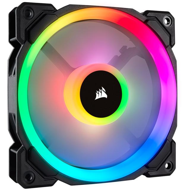 Вентилатор Corsair LL120 RGB, 120mm Dual Light Loop RGB LED PWM Fan, 4 Pin PWM, 1500rpm