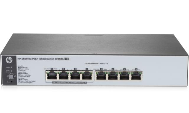 Комутатор HP 1820-8G-PoE+ (65W) Switch