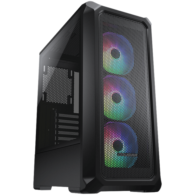 Кутия COUGAR Archon 2 Mesh RGB, Mid Tower, USB 3.0 x 2, USB 2.0 x 1, Mic x 1 / Audio x 1, Mini ITX / Micro ATX / ATX