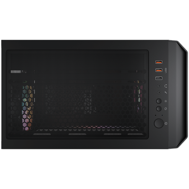 Кутия COUGAR MX430 RGB (Black), USB 3.0 x 2, USB 2.0 x 1, Mic x 1 / Audio x 1, RGB Button, 3x ARGB, Mid Tower, Mini ITX / Micro ATX / ATX