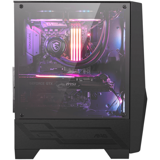 Кутия MSI MAG FORGE 100R, 2x USB 3.2 Gen 1 Type-A, 1x Audio/1x Mic, Mid-Tower, ATX/Micro-ATX/Mini-ITX