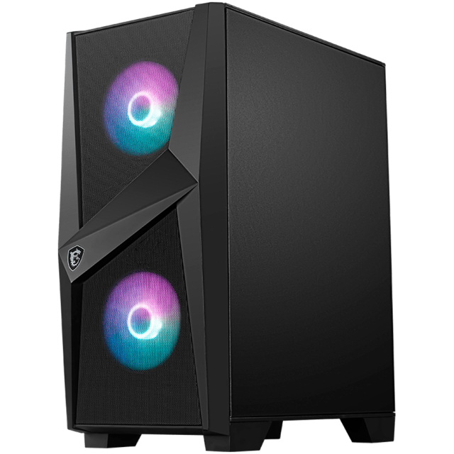Кутия MSI MAG FORGE 100R, 2x USB 3.2 Gen 1 Type-A, 1x Audio/1x Mic, Mid-Tower, ATX/Micro-ATX/Mini-ITX