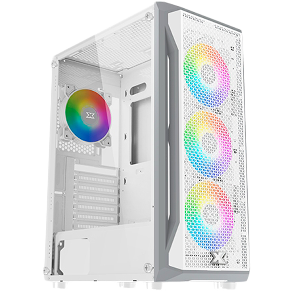 Кутия Xigmatek Gaming X Arctic, 1x USB 3.0, 2x USB 2.0, HD Audio, ATX, M-ATX, Mini-ITX, бяла, без захранване