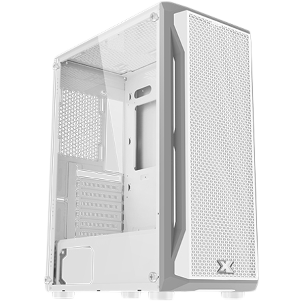 Кутия Xigmatek Gaming X Arctic, 1x USB 3.0, 2x USB 2.0, HD Audio, ATX, M-ATX, Mini-ITX, бяла, без захранване