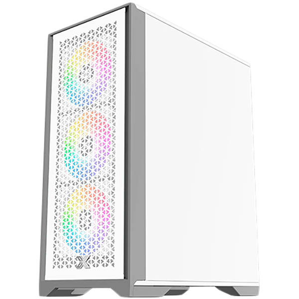 Кутия Xigmatek LUX S Arctic, 1x USB 3.0, 2x USB 2.0, HD Audio, ATX, M-ATX, Mini-ITX, бяла, без захранване