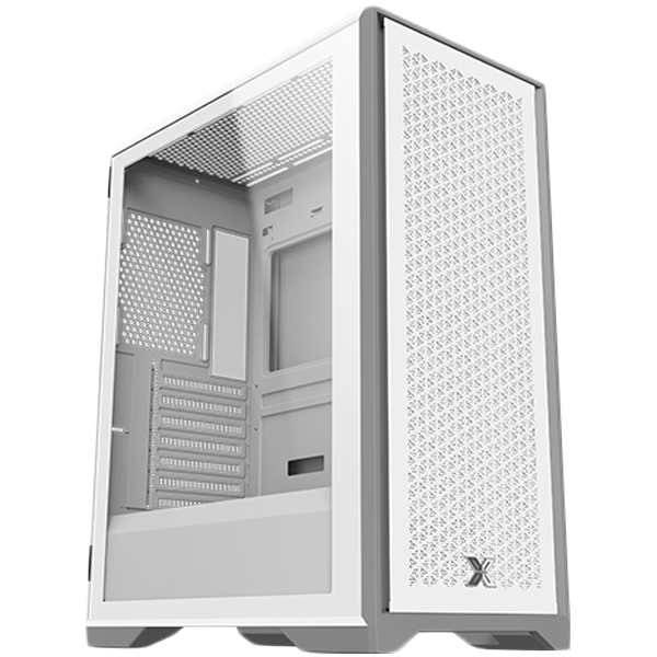 Кутия Xigmatek LUX S Arctic, 1x USB 3.0, 2x USB 2.0, HD Audio, ATX, M-ATX, Mini-ITX, бяла, без захранване