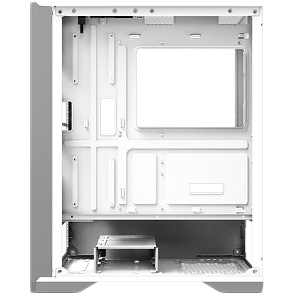 Кутия Xigmatek LUX S Arctic, 1x USB 3.0, 2x USB 2.0, HD Audio, ATX, M-ATX, Mini-ITX, бяла, без захранване