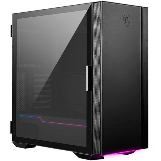 Кутия MSI MPG QUIETUDE 100S, 2x USB 3.2 Gen 1 Type-A, 1x USB 3.2 Gen 2x2 Type-C, 1x Audio/1x Mic, Mid-Tower, ARGB/Fan Hub, ATX/Micro-ATX/Mini-ITX