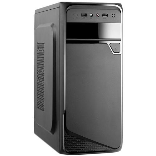 Кутия VLINE K101, Middle Tower, 2x USB 2.0, ATX/Micro ATX, черна, с 500W захранване