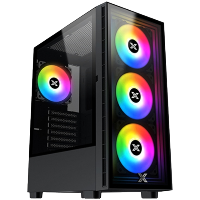 Кутия XIGMATEK PHANTOM, USB 3.0, USB 2.0, Аудио интерфейс, Midi Tower, M-ATX, Mini-ATX, ATX