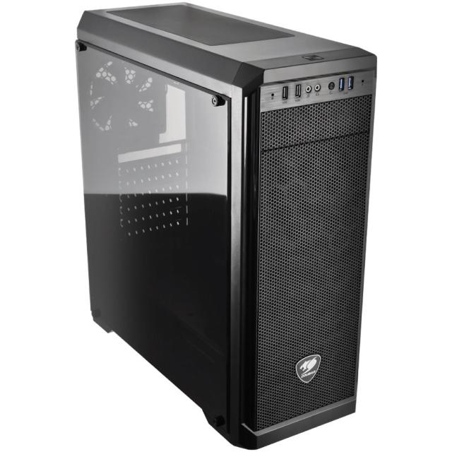 Кутия COUGAR MX330-G Mid-Tower, USB3.0x2/USB2.0 x2/Micx1/Audio x1, Mini-ITX/Micro-ATX/ATX