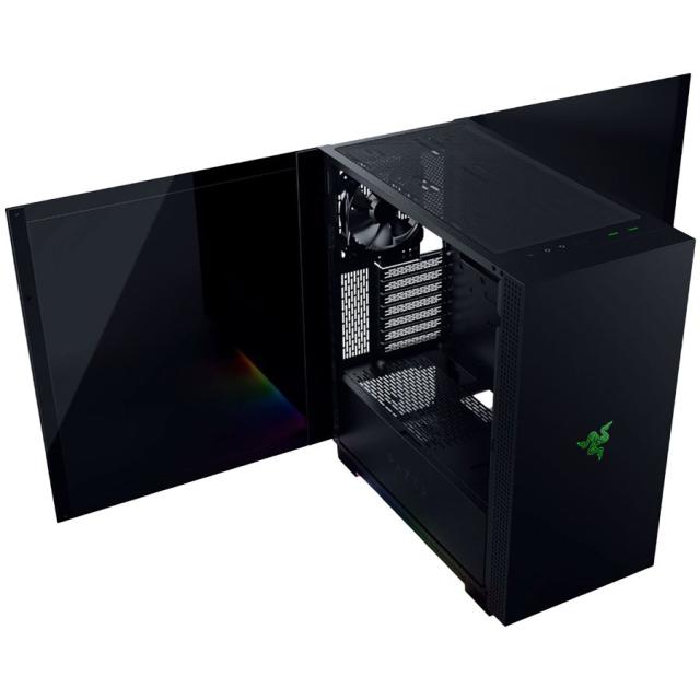 Кутия Razer Tomahawk 1x USB 3.2 Gen2 Type C, 2x USB 3.2 Gen 1, 3.5 mm аудио жак, ATX, E-ATX, ATX, Micro-ATX, Mini-ITX