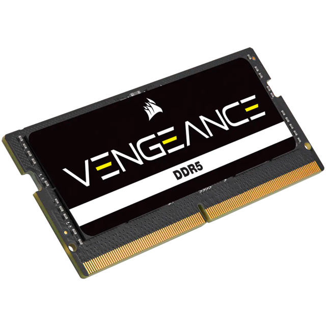 Памет Corsair VENGEANCE Black 16GB (1x16GB ) DDR5 4800MHz, SODIMM, CL 40-40-40-77, 1.1V - CMSX16GX5M1A4800C40