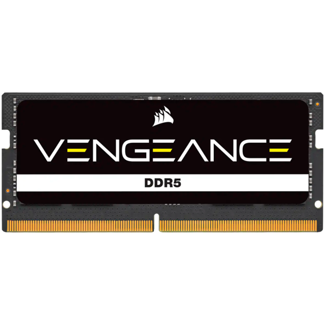 Памет Corsair VENGEANCE Black 32GB (1x32GB ) DDR5 4800MHz, SODIMM, CL 40-40-40-77, 1.1V - CMSX32GX5M1A4800C40